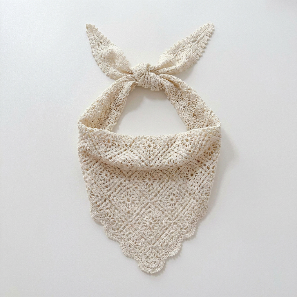 Foulard en maille ajourée
