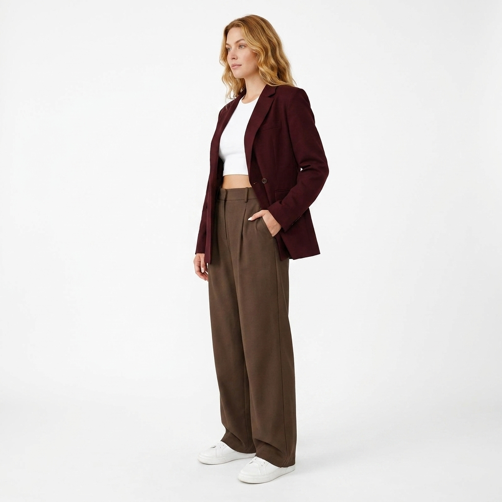 Ensemble tailleur blazer et pantalon large