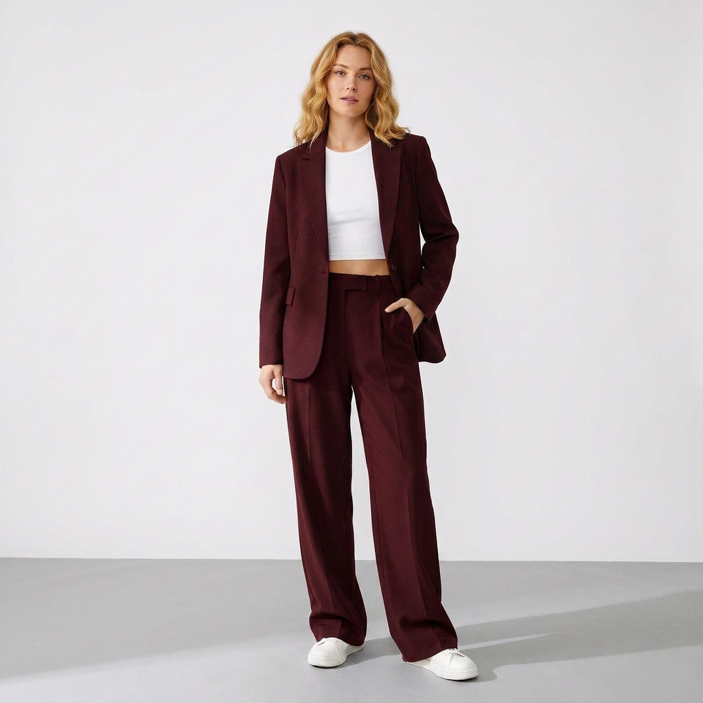 Ensemble tailleur blazer et pantalon large